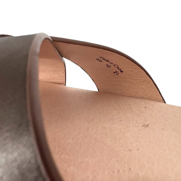 Jack Rogers Sloan Brown Leather Crisscross Espadrille Ankle Wrap Sandals Size 9 - Picture 7 of 8